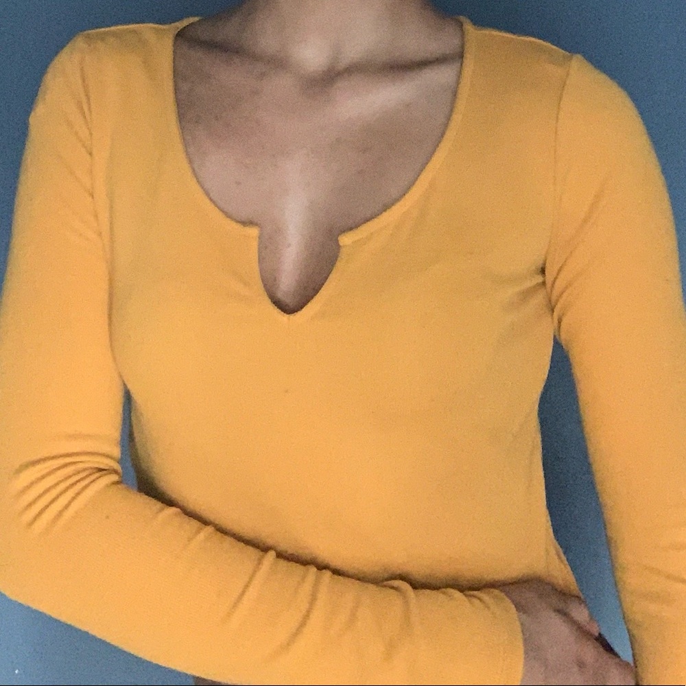 Mustard color crop top